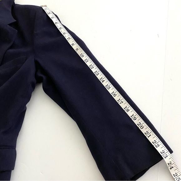 Vintage Navy Cashmere Sport Coat Blazer Jacket M-L - Picture 12 of 13